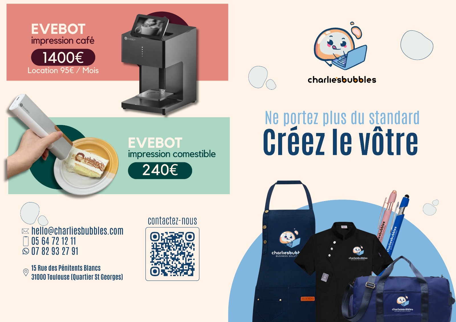 charlies bubbles personnalisation